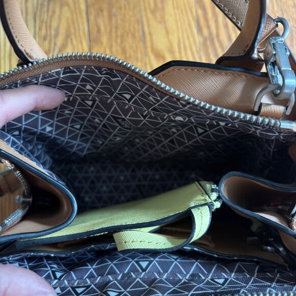 Botkier New York Trigger Mini Satchel – Camel Tan Saffiano Leather - Picture 2 of 4